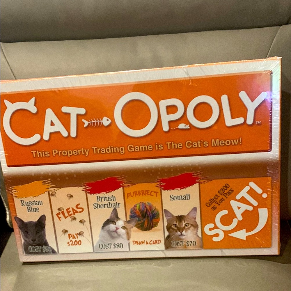 CatOpoly Board Game NEW A property trading Game thats a cats Meow for cat lovers